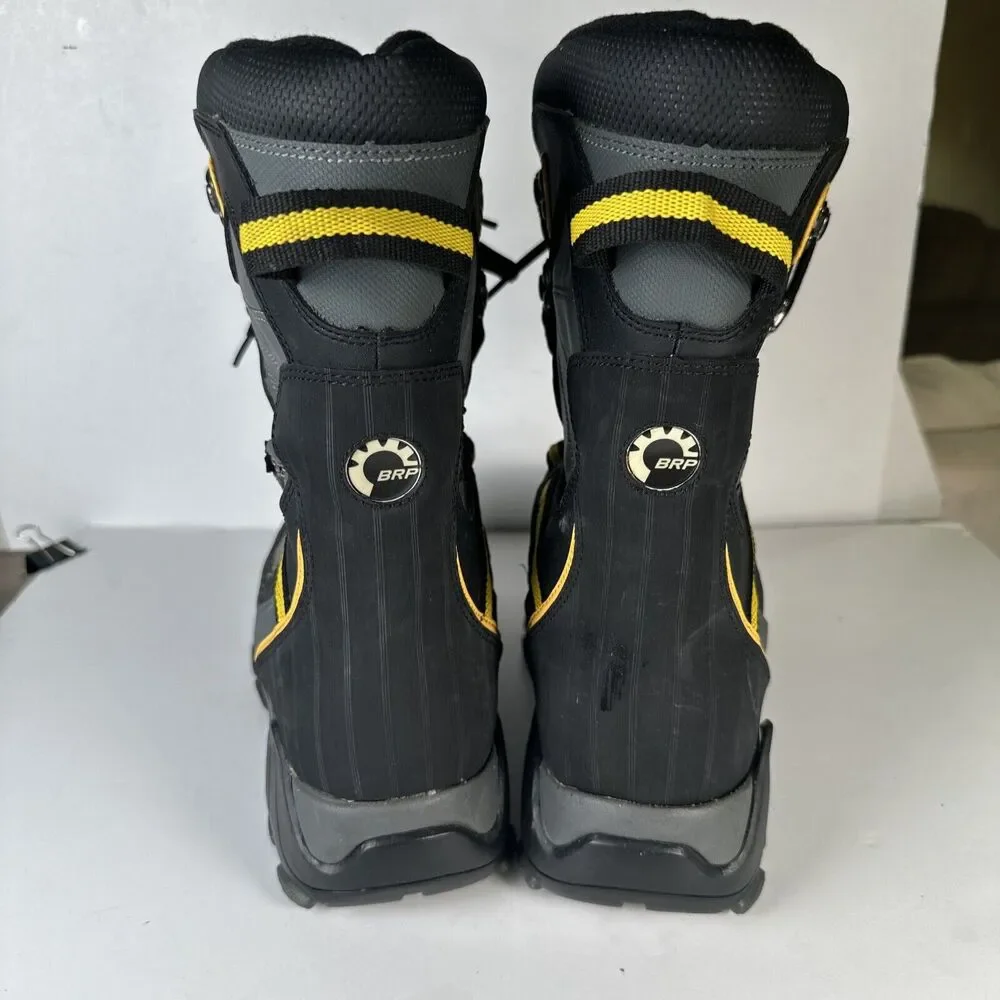 Ski-Doo BRP Team Racing Black Gray Thermolite Snowmobile Boots Men's Size 9